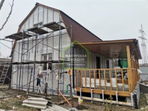 Фото. Новостройка, утепление и отделка дачного дома сайдингом. Волгоград.
