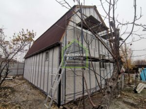 Фото. Новостройка, утепление и отделка дачного дома сайдингом. Волгоград.
